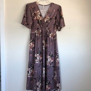 Orange Creek - Purple Floral Dress - M